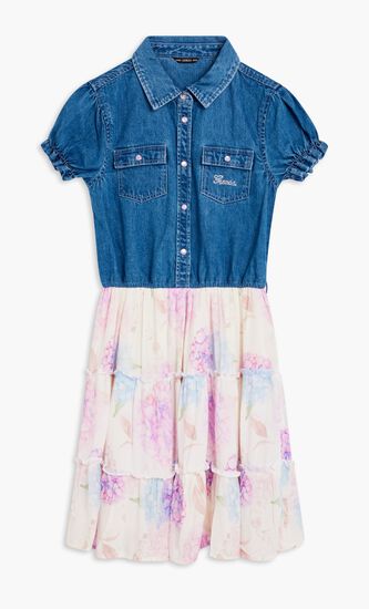 Mixed Fabric Dress