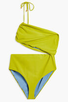 MARISSA ONE PIECE-ONE SHOULDER ONE PIECE WITH SIDE CUT-OUT AND MID-LEG OPENING