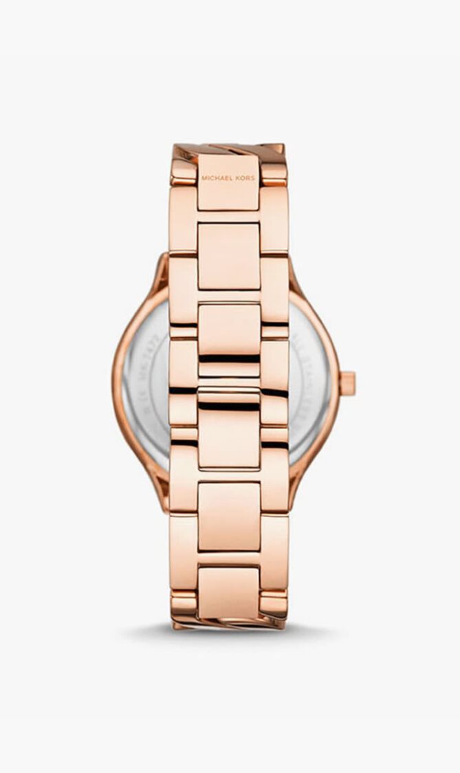 Slim Runway Rose Gold-Tone Curb-Link Watch