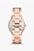 Slim Runway Rose Gold-Tone Curb-Link Watch