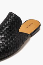 Woven leather slippers