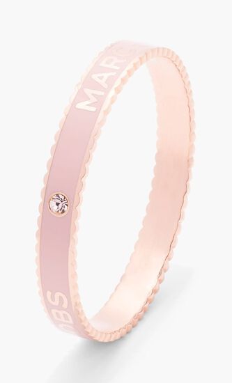 The Medallion Scalloped Bangle Bracelet