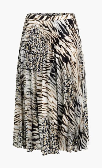 GISELLE PLEATED SKIR - LB01355 STR POLY CHARM 92 PRNT