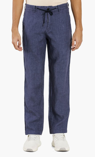 Linen Drawstring Waist Pants