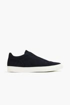 AARON SUEDE DARK NAVY TRAINER ALABASTER