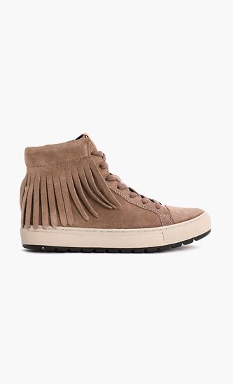 Breeda Suede Fringed High Top Sneakers