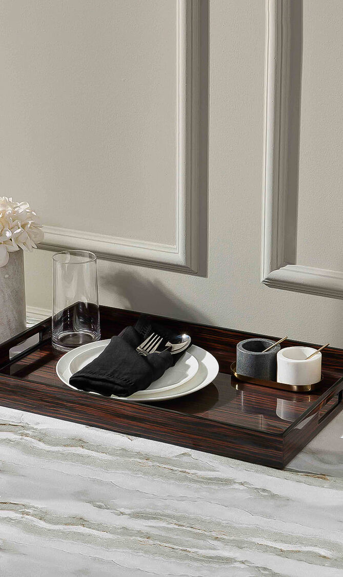 Macassar Ebony Rectangular Tray