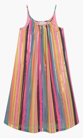 Logo Striped Dress