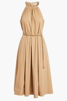 Chain Neck Organic Stretch Cotton Halter Dress