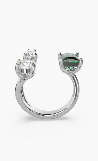 MESMERA RING OP GREEN WHITE/RHS 55 MM