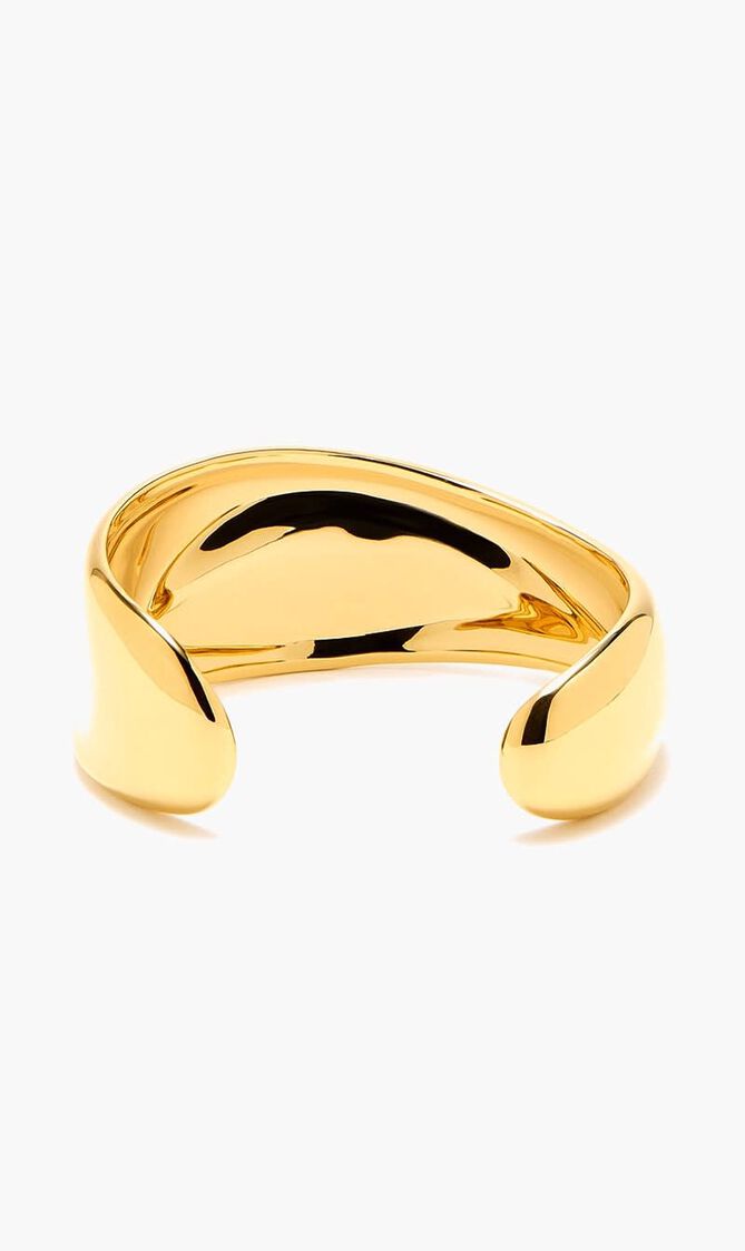 Sculptural Ridge Molten Cuff Bracelet