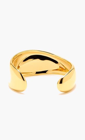 Sculptural Ridge Molten Cuff Bracelet