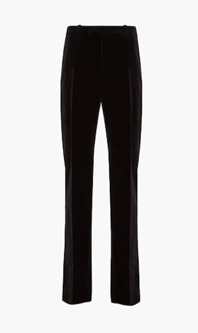 COTTON VELVET TROUSERS WITHOUT PLEATS