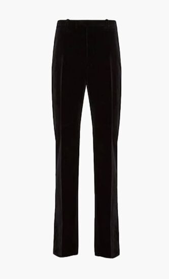 COTTON VELVET TROUSERS WITHOUT PLEATS