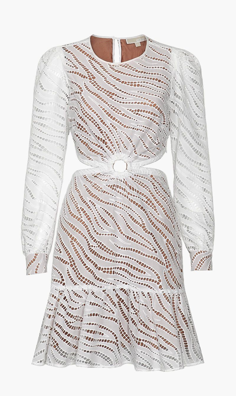 Eyelet cutout dress hot sale
