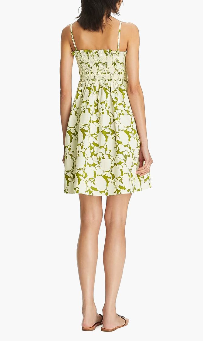 Printed Smocked Mini Dress