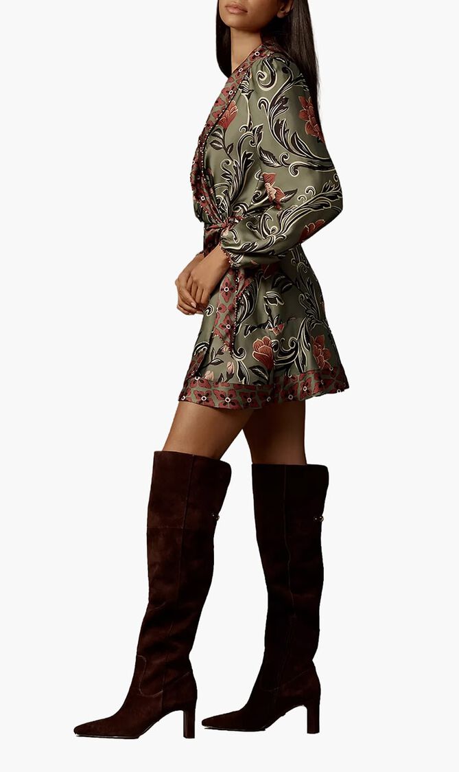 Arabesque Long Sleeve Mini Dress