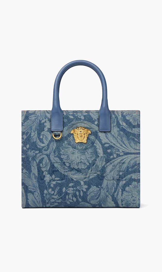 SMALL TOTE FABRIC CALF LEATHER