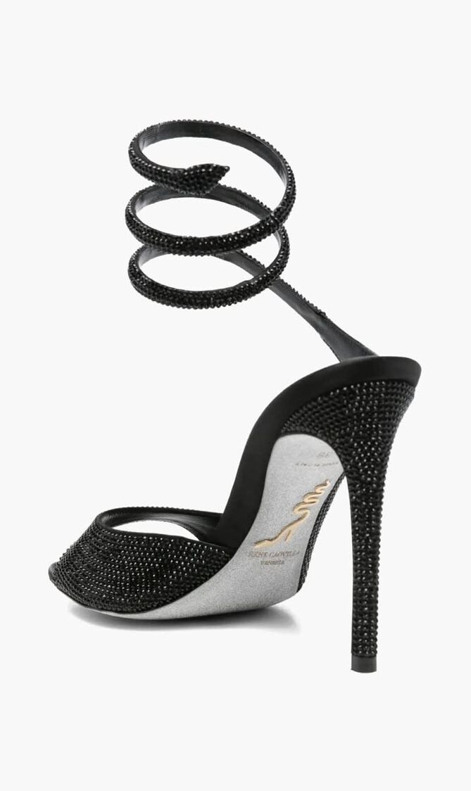 AUDREY BLACK SATIN JET STRASS