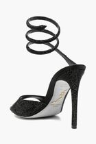 AUDREY BLACK SATIN JET STRASS