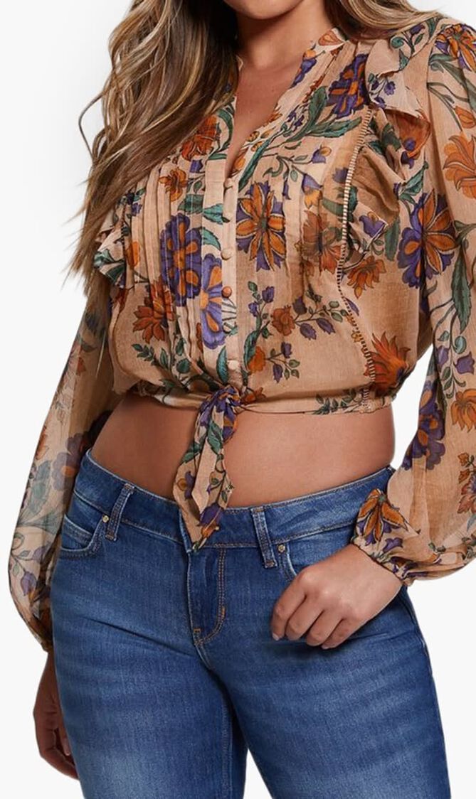 LS DIONNE TIE FRONT TOP