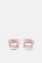 SWAROVSKI BUTTERFLIES ORGANZA BOWS EMBELLISHED LEATHER SANDALS