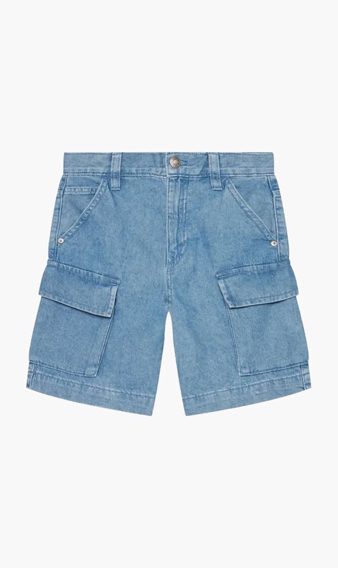 Denim Cargo Shorts