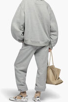 PENNY' LONG PANTS MELANGE GAUZED FLEECE LIGHT GREY MELANGE