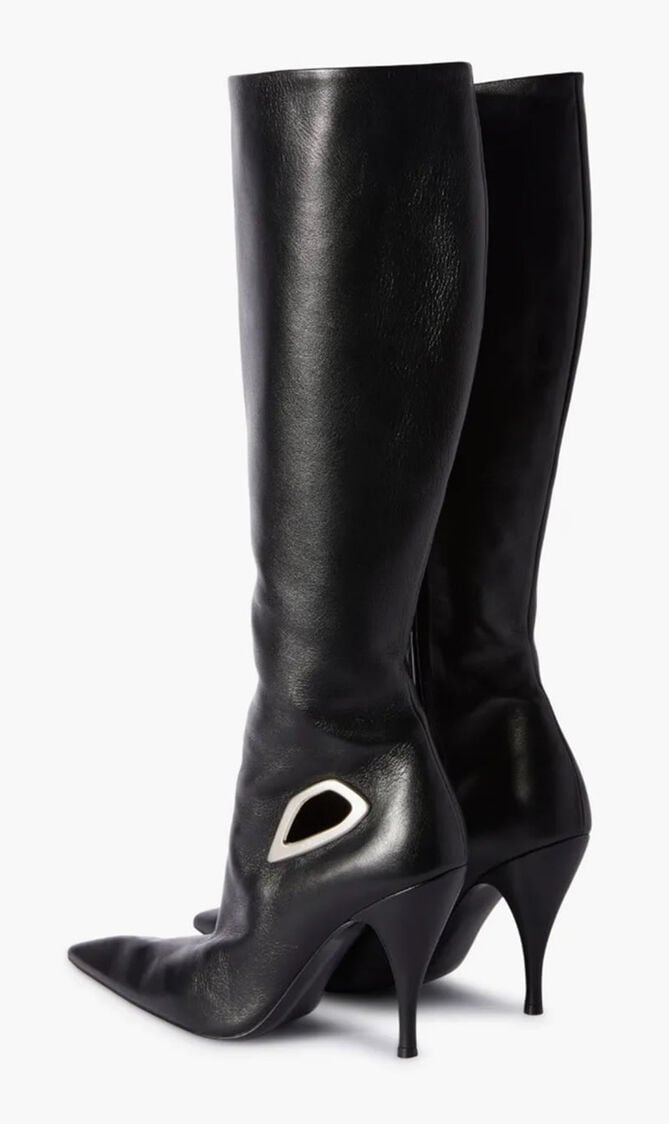 CRESCENT BOOT BLACK SILVER CRESCENT BOOT BLACK SILVER
