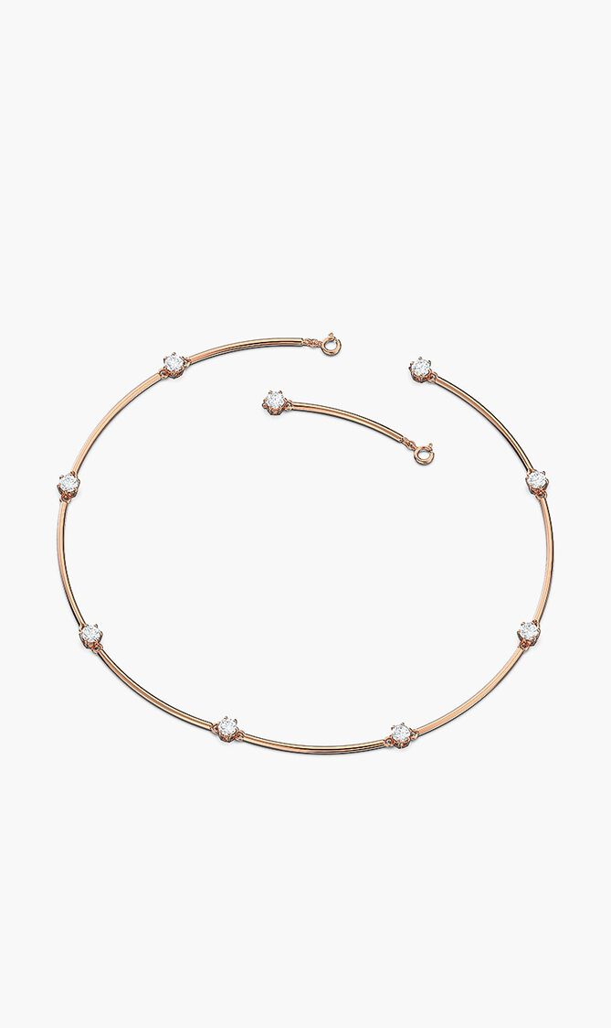 Constella Necklace, White, Rose-Gold Tone Plated