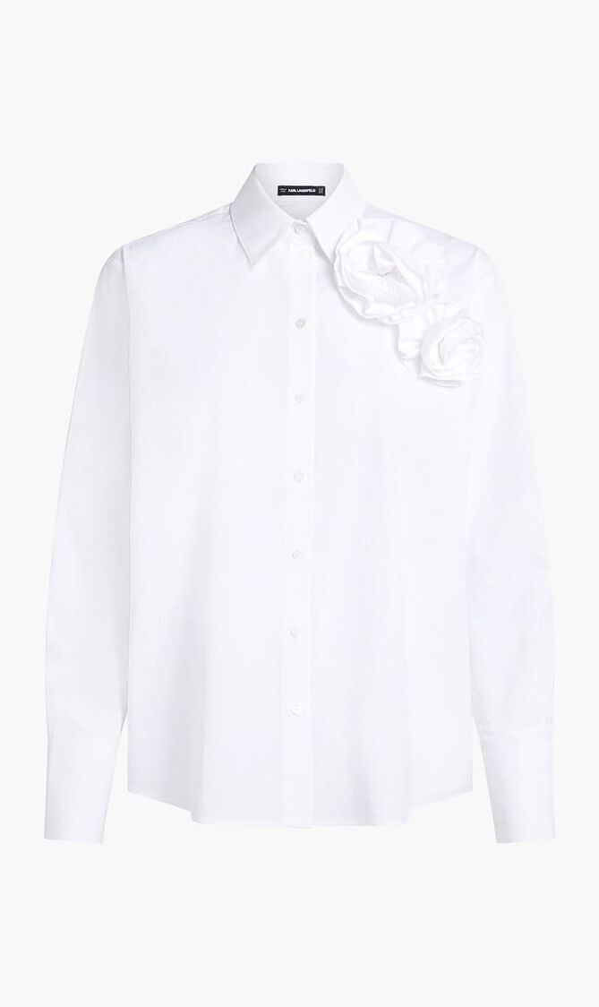 FLOWER POPLIN BLOUSE
