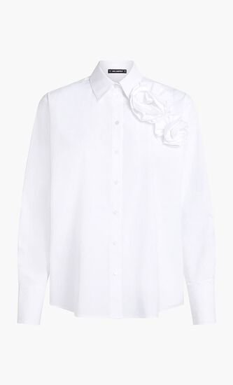 FLOWER POPLIN BLOUSE