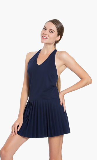 Active Pleated Short Dress