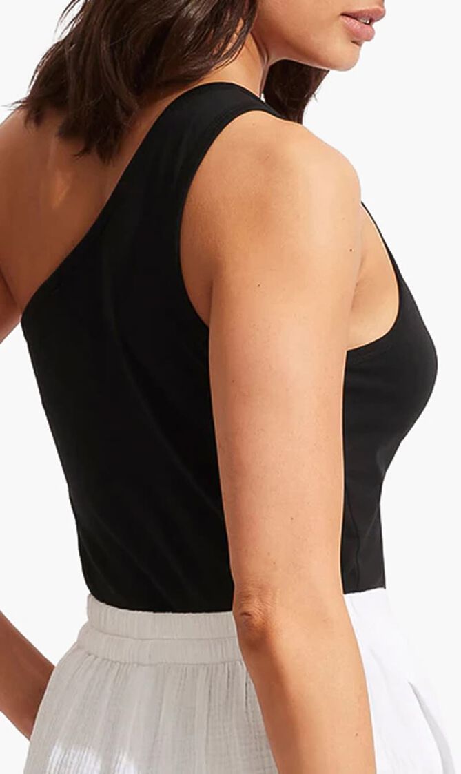 One Shoulder Jersey Tank Top