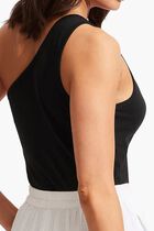 One Shoulder Jersey Tank Top