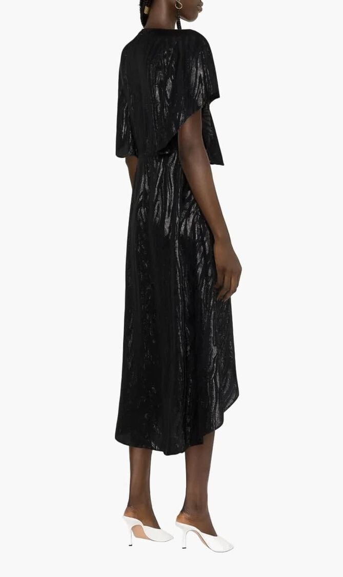 WOODGRAIN LUREX DRESS