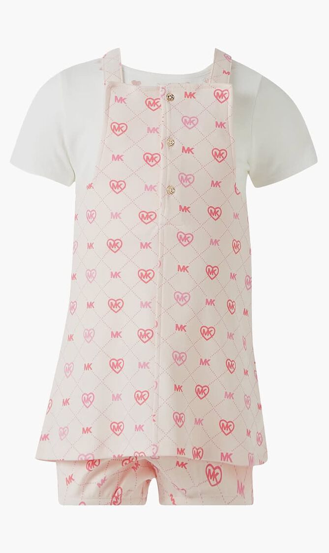 Logo Print Dress Set