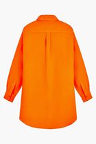 Linen Shirt Solid Dress