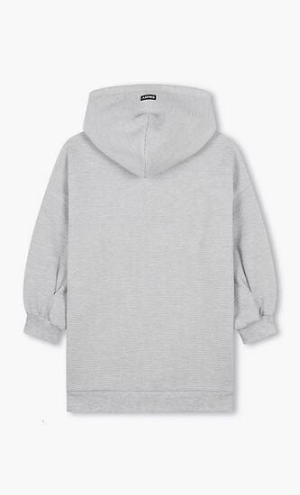 Logo Embroidered Hooded Dress