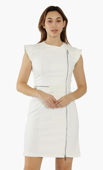 Zipped Stretch Fit Dress