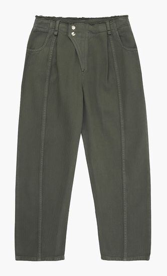 Solid Belted Pant