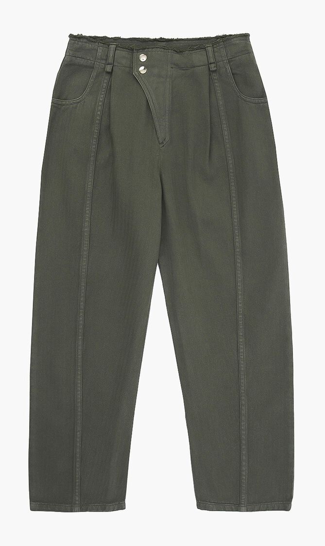 Solid Belted Pant