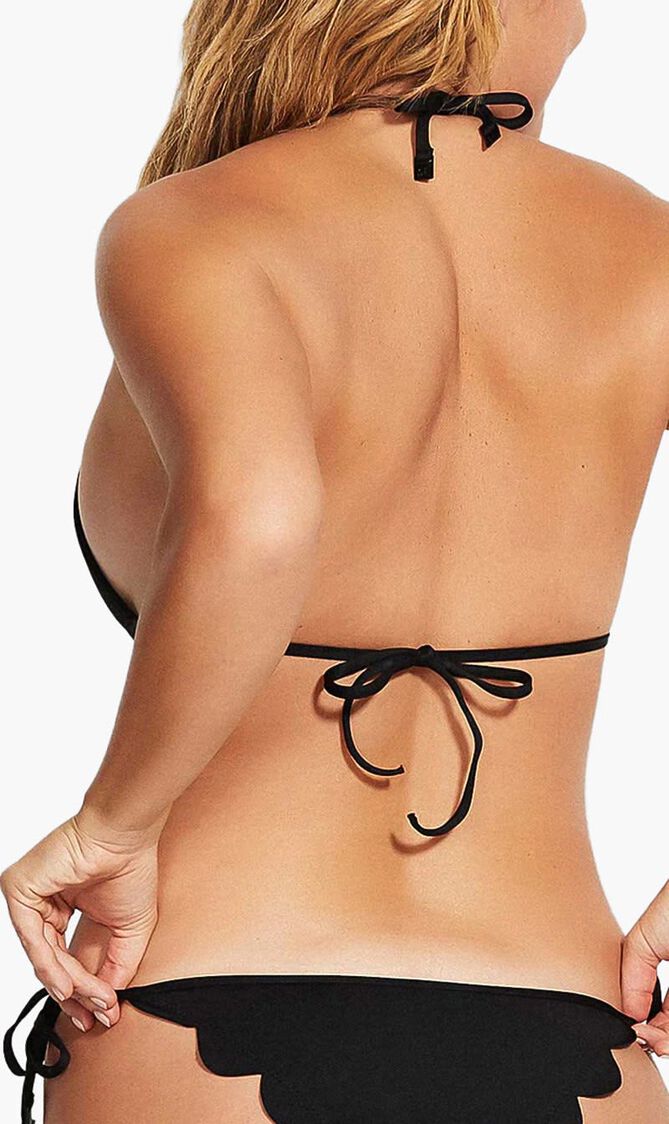 Petal Edge Fixed Tri Bikini Top