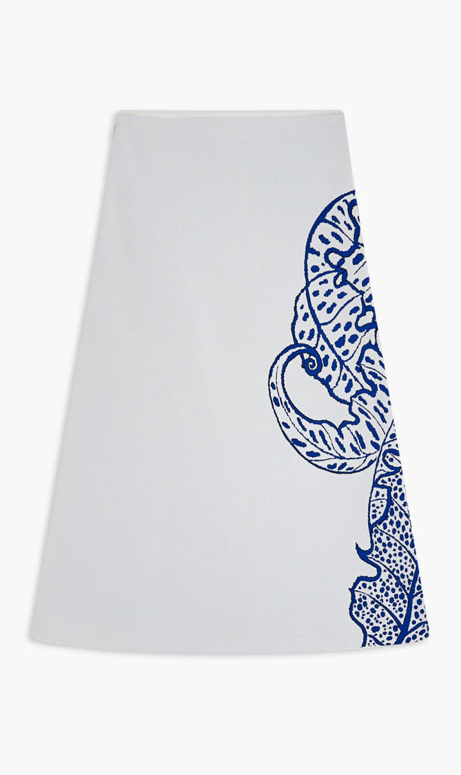 VISCOSE JACQUARD LEAF SKIRT
