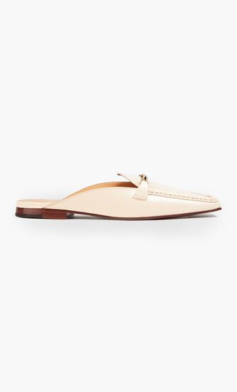 Cuoio Flat 46K Sabot Doppia T Slim