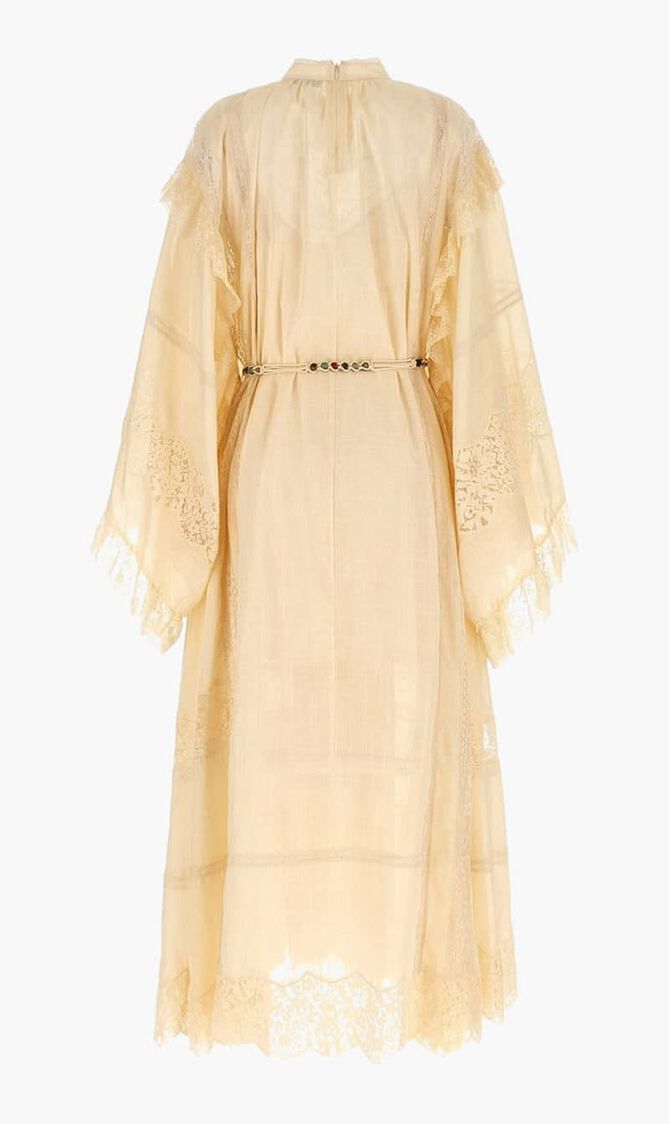 RHIANNON LACE TRIM MIDI DRESS
