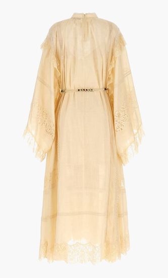 RHIANNON LACE TRIM MIDI DRESS