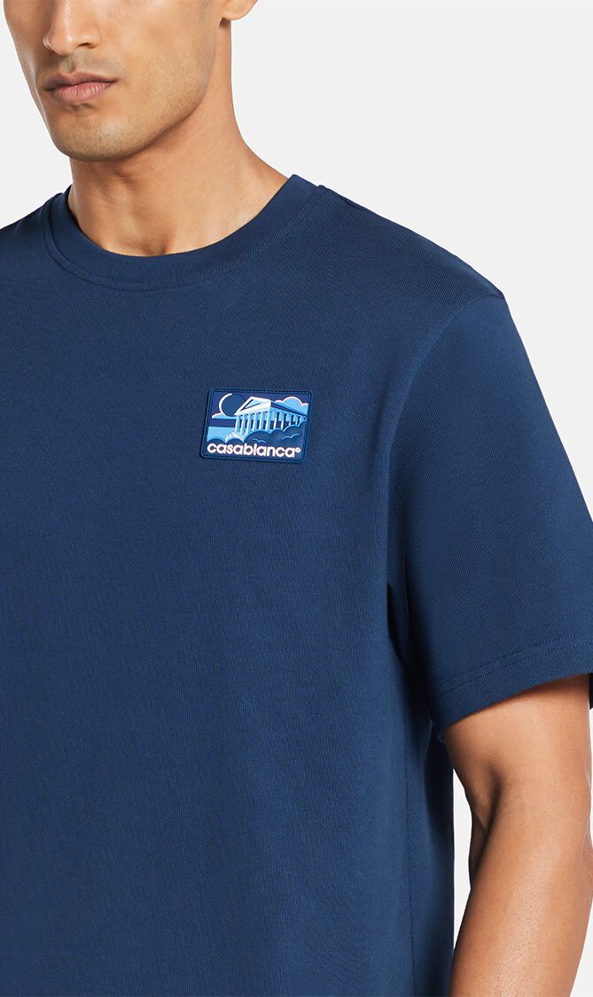 GREEK TEMPLE RUBBER PATCH OVERSIZED T SHIRT