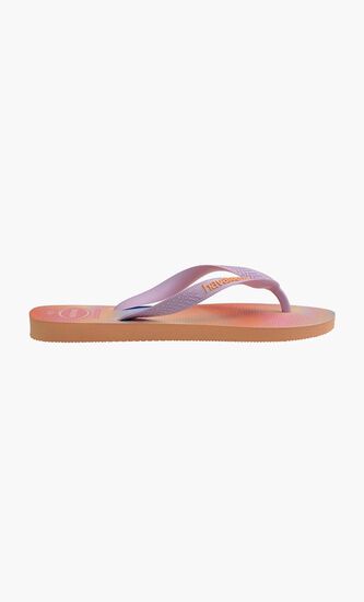 Printed Thong-Strap Flip-Flops