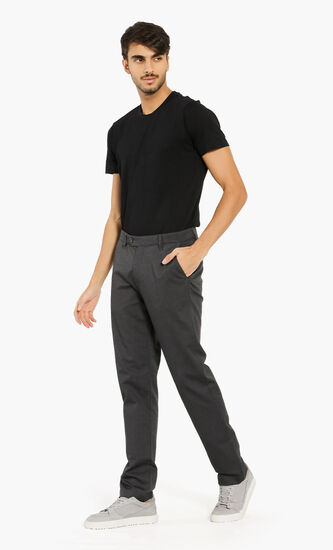 Slim Fit Herringbone Woven Trouser